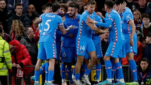 Jogadores do Atlético de Madrid comemoram gol (Foto: Getty Images)