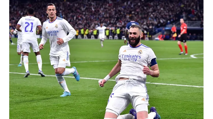 Benzema marcou três vezes diante do PSG (Foto: Getty Images)