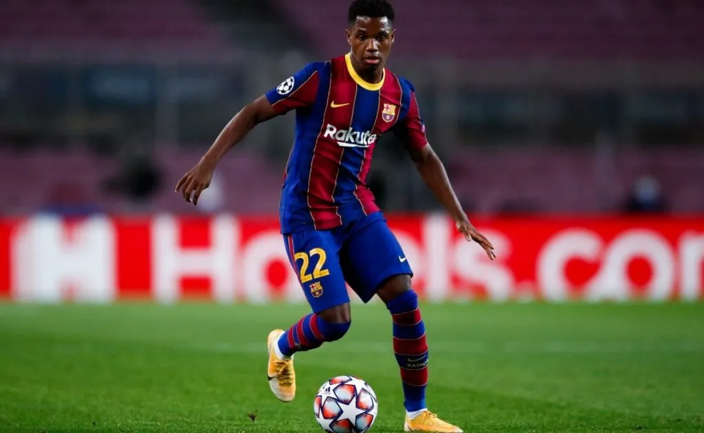 Ansu Fati em FC Barcelona v Dynamo Kyiv: Group G – UEFA Champions League. Foto: Getty Images