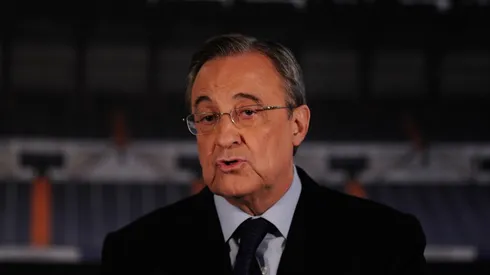 Real Madrid President Florentino Perez Holds News Conference