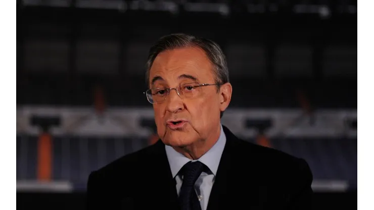 Real Madrid President Florentino Perez Holds News Conference