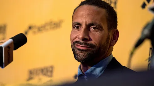 Rio Ferdinand durante conferência de imprensa