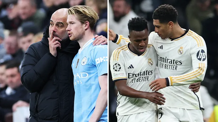 Pep Guardiola quer Bellingham por De Bruyne, e Real Madrid tem decisão oficial. Foto: Alex Levesey & Gonzalo Arroyo Moreno/Getty Imagens