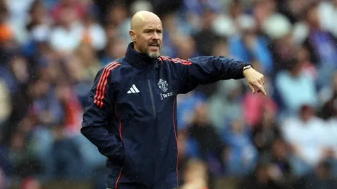 Ten Hag durante amistoso entre Rangers e Manchester United. (Photo by Ian MacNicol/Getty Images)