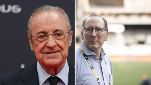 Real Madrid de Florentino pode fechar negócio de mais de R$ 150 milhões com John Textor. Foto: Angel Martinez (Getty Imagens) & Jorge Rodriguez/AGIF