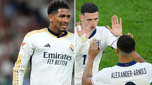 Jude Bellingham quer jogar ao lado de Arnold no Real Madrid e Florentino tem decisão. Foto: Angel Martinez & Clive Mason/Getty Imagens