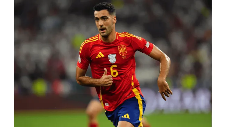 Mikel Merino da Espanha durante a partida da UEFA Euro 2024 entre Espanha e França. (Foto de Bagu Blanco/Sipa USA) Crédito: Sipa US/Alamy Live News