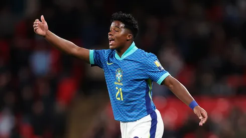 Endrick em jogo pela Seleção Brasileira