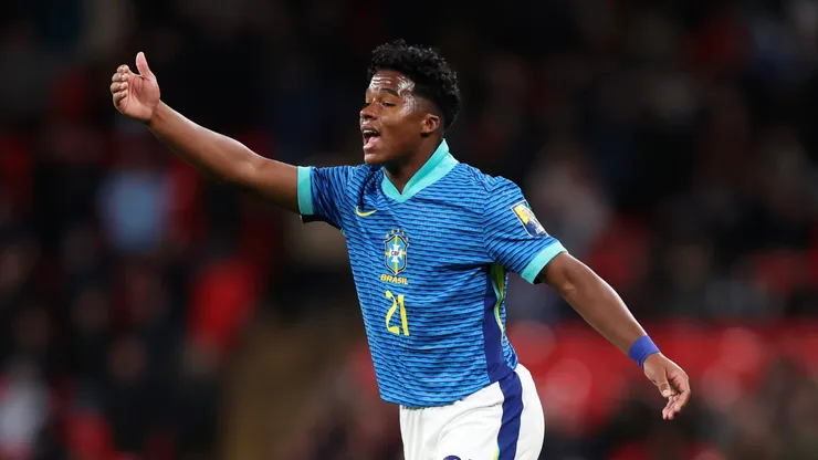 Endrick em jogo pela Seleção Brasileira