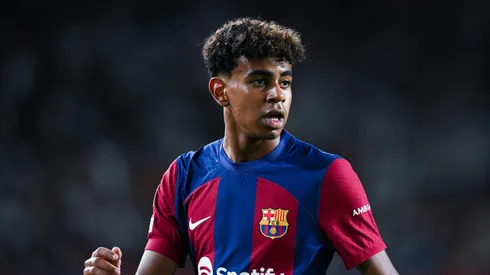 Lamine Yamal, jogador do Barcelona e da seleção espanhola. (Photo by David Ramos/Getty Images)