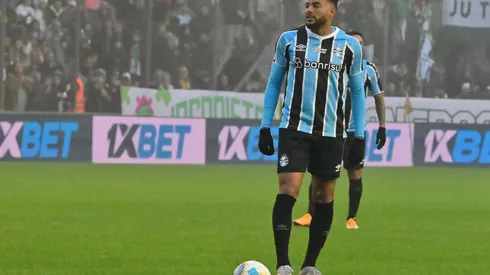 Reinaldo durante a partida entre Juventude e Grêmio pelo Brasileirão. (Foto Arena LTDA / Alamy Stock Photo)