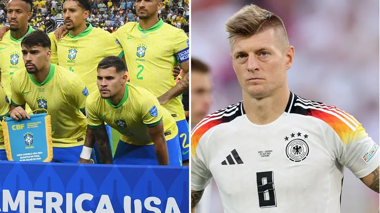 Real Madrid e Manchester City disputam contratação de 'novo Kroos' que joga no Brasil. Foto: Candice Ward e Alexander Hassenstein/Getty Images)