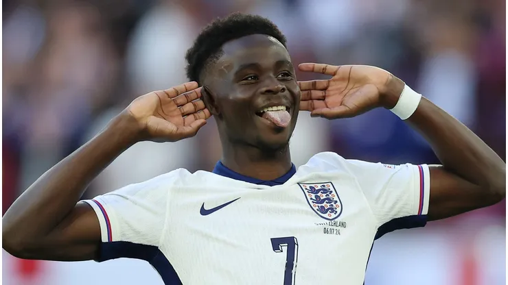 Eurocopa 2024: Pênalti convertido por Saka arranca lágrimas de lenda da Inglaterra. (Photo by Richard Pelham/Getty Images)