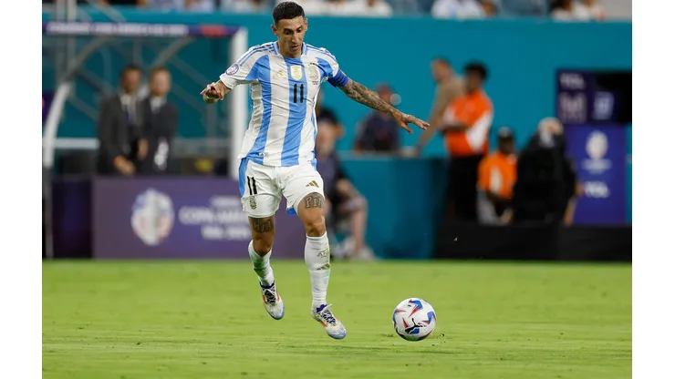 Di Maria em campo pela Argentina na partida contra o Peru, na Copa América. (Associated Press / Alamy Stock Photo)