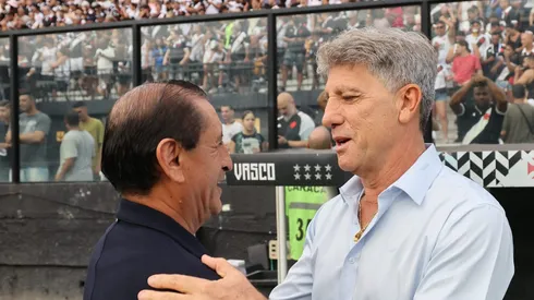 Ramón Díaz e Renato Gaúcho juntos em confronto entre Vasco e Grêmio, em São Januário. Foto: Wagner Meier/Getty Images