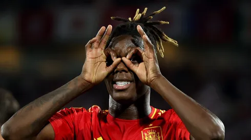 Barcelona mira joia inglesa da Bundesliga, caso não contrate Nico Williams. (Photo by Alex Grimm/Getty Images)