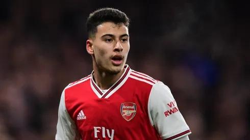 Martinelli durante jogo do Arsenal