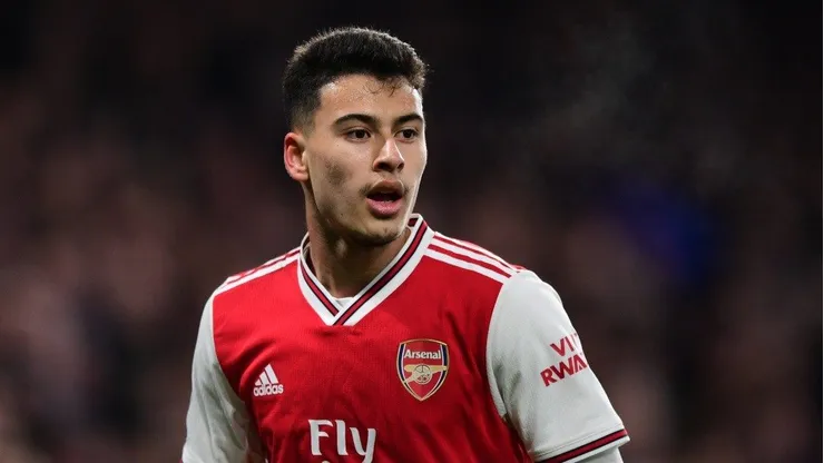 Martinelli durante jogo do Arsenal