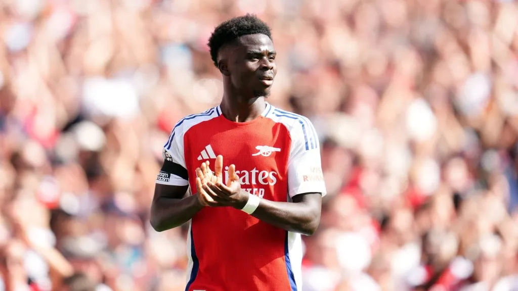 Bukayo Saka, atacante do Arsenal. (Foto: Adam Davy/Imago/PA Images)