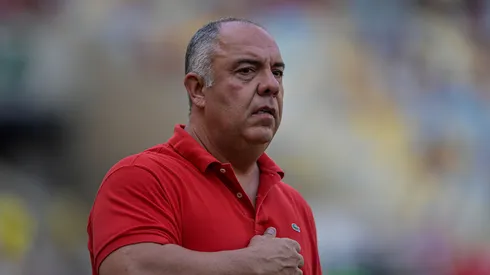 Marcos Braz dirigente do Flamengo antes da partida contra o Atlético-GO