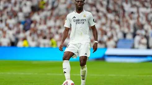 Tchouameni durante a partida entre Real Madrid e Valladolid pela La Liga, no dia 25 de agosto de 2024. (Newscom / Alamy Stock Photo)
