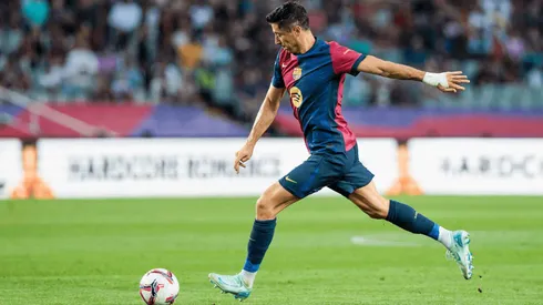 Robert Lewandowski do FC Barcelona em ação durante a liga espanhola, La Liga. Associated Press / Alamy Stock Photo