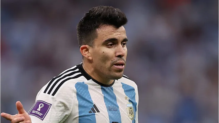 Marcos Acuña, da Argentina, reage durante a Copa do Mundo FIFA Qatar 2022. (Foto: Julian Finney/Getty Images)