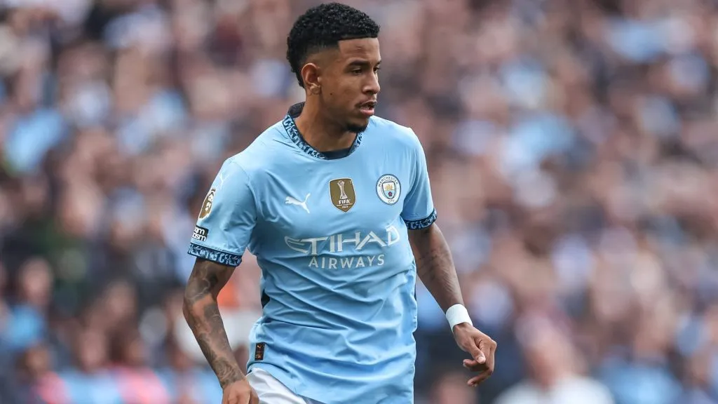 Savinho, atacante do Manchester City. (Foto: Mark Cosgrove/IMAGO/News Images)
