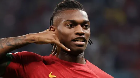 Rafael Leão manda a real para o Arsenal. Foto: Buda Mendes/Getty Images