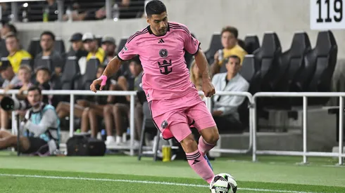 Suárez durante o confronto entre Inter Miami e Columbus Crew pela Leagues Cup, no dia 13 de agosto de 2024. (Associated Press / Alamy Stock Photo)