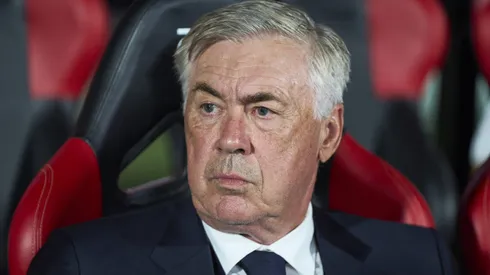 Carlo Ancelotti, treinador do Real Madrid contra o Mallorca (Photo by Rafa Babot/Getty Images)