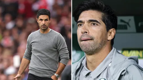Arsenal quer titular do Palmeiras. Fotos: Warrey Little e Alexandre Schneider/Getty Imagens