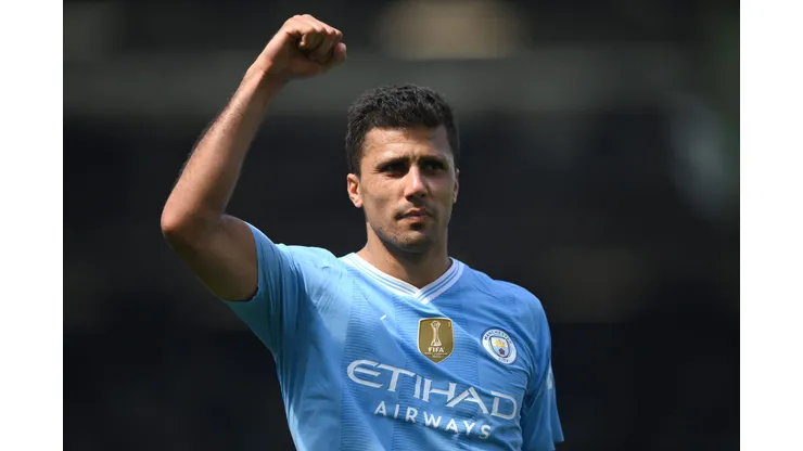 Rodri com a camisa do Manchester City.