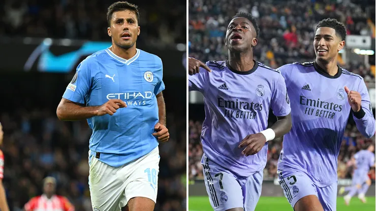 Real Madrid tem informação sobre o próximo ganhador da Bola de Ouro. Fotos: Michael Regan e Aitor Alcalde/Getty Imagens