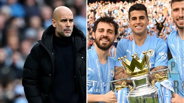 Guardiola não se mostra convencido e Manchester City aceita vender campeão para Al-Hilal. Fotos: Michael Regan/Getty Imagens