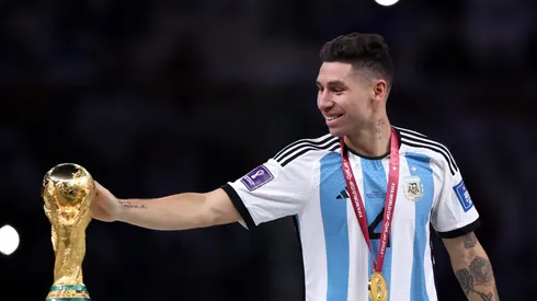 Montiel é campeão da Copa do Mundo. Foto: Clive Brunskill/Getty Images