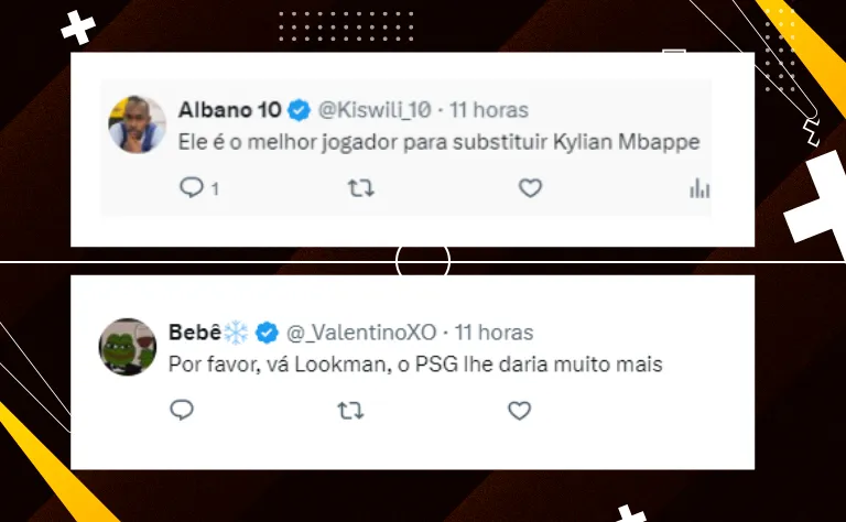 Torcedores comentam sobre possível ida de Lookman para o PSG