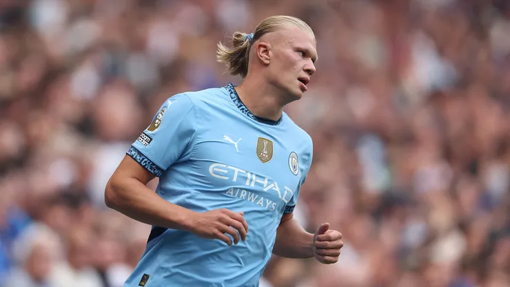 Erling Haaland, atleta do Manchester City. (Photo by Julian Finney/Getty Images)
