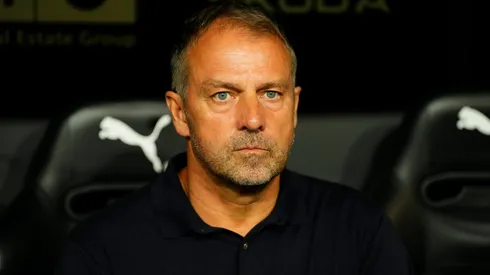 Hansi Flick em partida pelo Barcelona