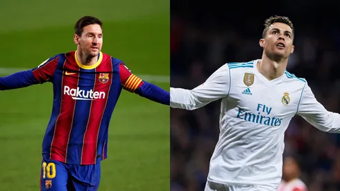 Messi . (Photo by Eric Alonso/Getty Images) e Cristiano Ronaldo (Photo by Gonzalo Arroyo Moreno/Getty Images)