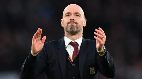 Manchester United vai descartar Ten Hag e define data para anunciar novo treinador, diz portal. (Photo by Michael Regan/Getty Images)