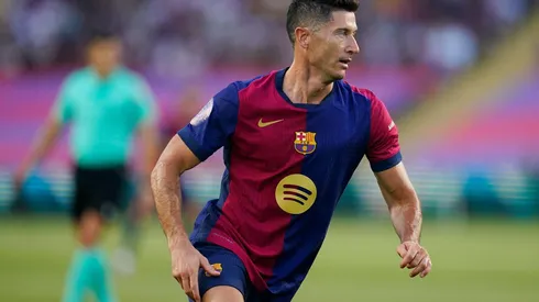 Lewandowski durante o amistoso entre Barcelona e Monaco, no dia 12 de agosto de 2024. (Sipa US / Alamy Stock Photo)