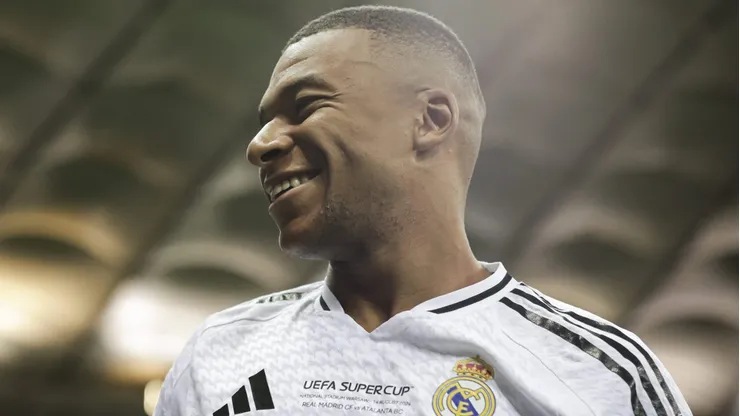 Mbappé após o seu primeiro jogo pelo Real Madrid.