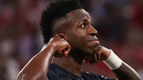 Real Madrid aceita vender Vinicius Júnior ao futebol árabe, mas impõe duas condições (Photo by Alex Pantling/Getty Images)