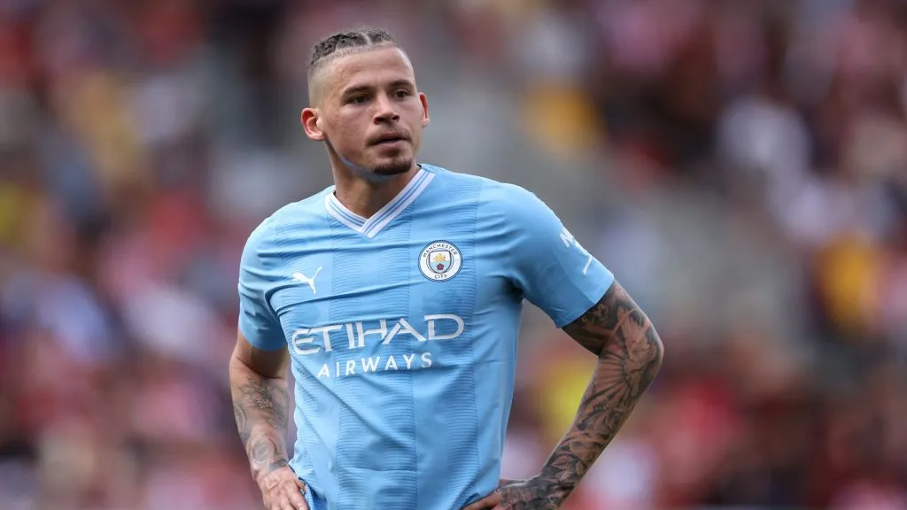 Kalvin Phillips, meio-campista do Manchester City. (Photo by Alex Pantling/Getty Images)