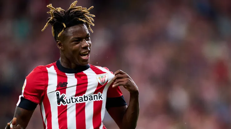 Nico Williams, jogador do Athletic Bilbao e da Seleção Espanhola. (Photo by Juan Manuel Serrano Arce/Getty Images)