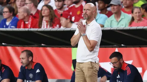 Erik Ten Hag em partida pelo Manchester United