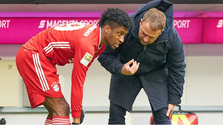 Hansi Flick e Coman nos tempos do Bayern