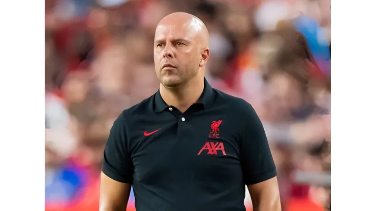 Técnico do Liverpool, Arne Slot.(Photo by Jacob Kupferman/Getty Images)