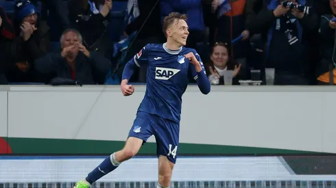 Maximilian Beier, do Hoffenheim, pode ser o primiero reforço do Liverpool na janela. (Foto: Alex Grimm/Getty Images)